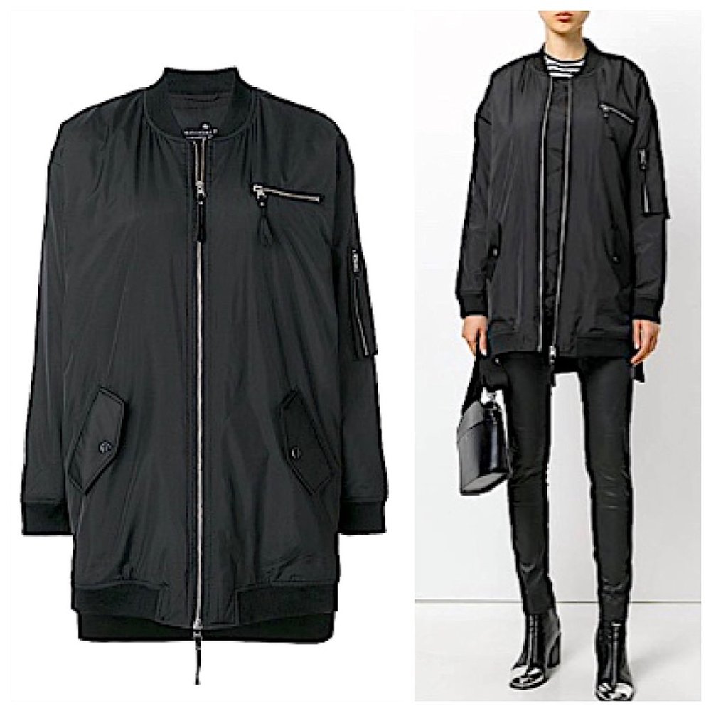 Designers Remix Collin Black Bomber Jacket Size 4